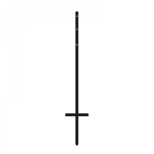 Poteau métallique 4' (noir) pour enseigne directionnelle, ML4POMETAL