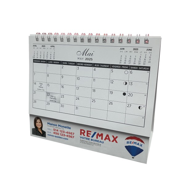 Calendriers de table 6"x3¾", RECT